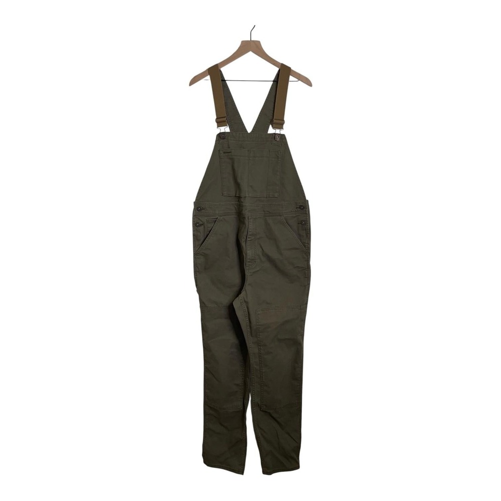 REI Cooperative Overalls Mens Medium x 32L Green Outdoor Canvas Double Knee